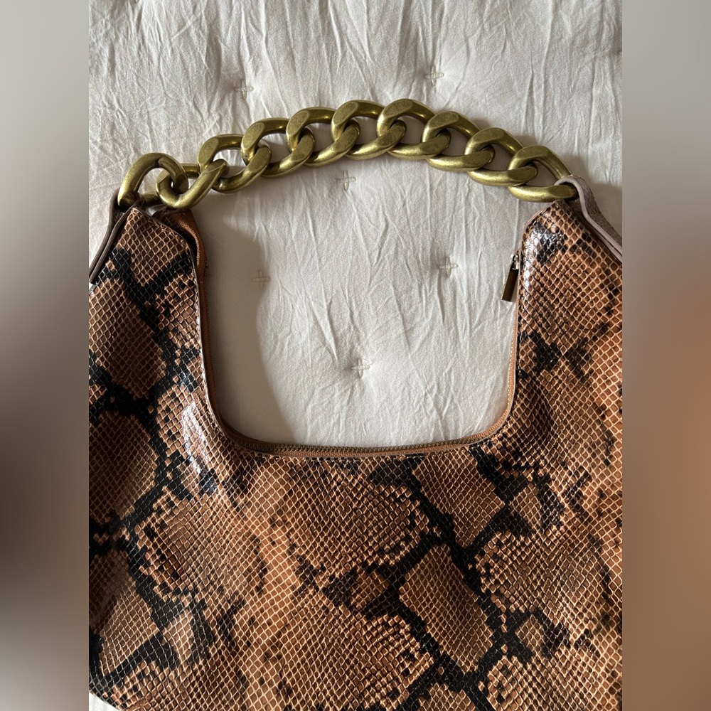 H&M 2025 Small Shoulder Bag Brown Snakeskin Patterned - H&M Original - Picture 7 of 9
